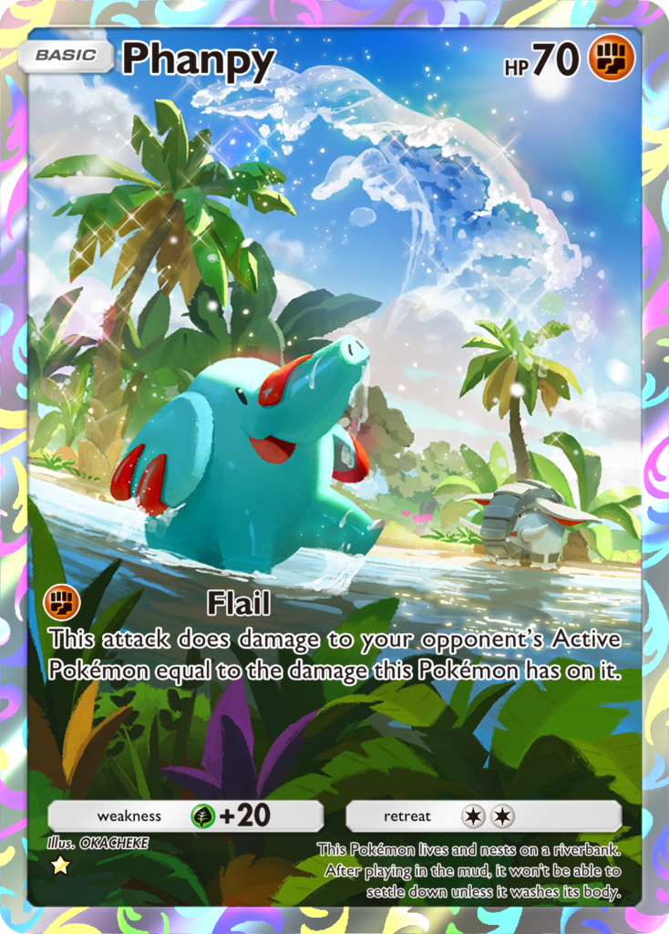 Phanpy card artwork from Pokémon TCG Pocket Secluded Springs Pokémon TCG Pocket set