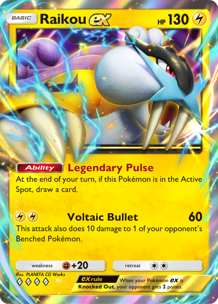 Raikou EX Legendary Beast card from Pokémon TCG Pocket Secluded Springs expansion